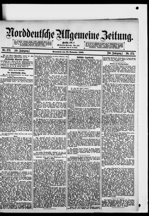 Norddeutsche allgemeine Zeitung vom 18.11.1899