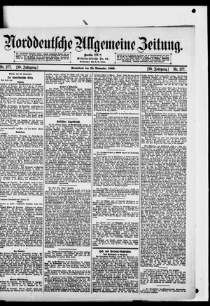 Norddeutsche allgemeine Zeitung vom 25.11.1899