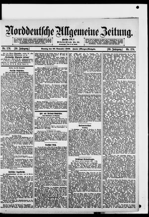 Norddeutsche allgemeine Zeitung vom 26.11.1899