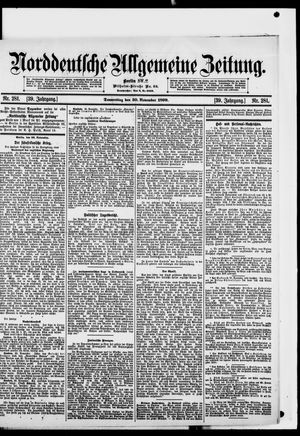 Norddeutsche allgemeine Zeitung vom 30.11.1899