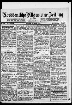 Norddeutsche allgemeine Zeitung vom 20.12.1899