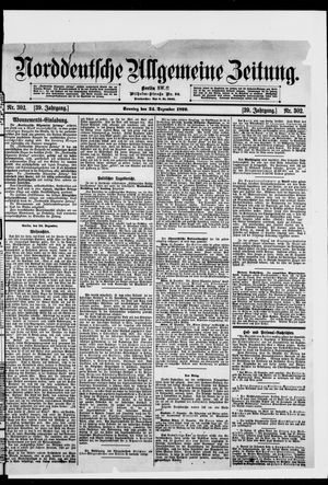Norddeutsche allgemeine Zeitung vom 24.12.1899