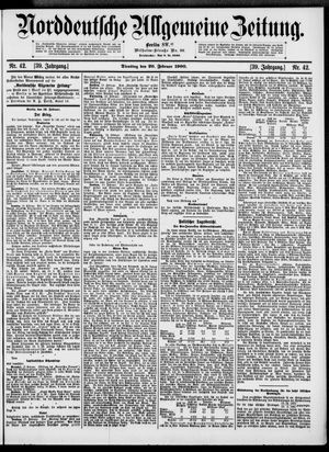 Norddeutsche allgemeine Zeitung on Feb 20, 1900