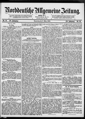 Norddeutsche allgemeine Zeitung on Mar 8, 1900