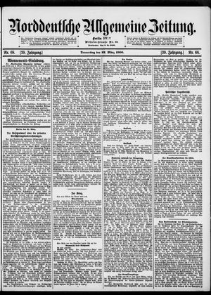 Norddeutsche allgemeine Zeitung vom 22.03.1900