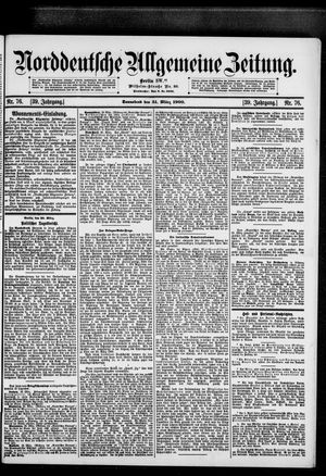 Norddeutsche allgemeine Zeitung on Mar 31, 1900