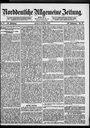 Norddeutsche allgemeine Zeitung on Apr 13, 1900
