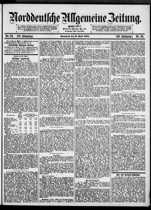 Norddeutsche allgemeine Zeitung on Apr 21, 1900