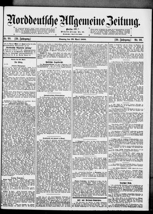 Norddeutsche allgemeine Zeitung on Apr 29, 1900