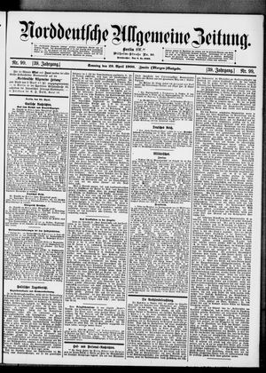 Norddeutsche allgemeine Zeitung on Apr 29, 1900
