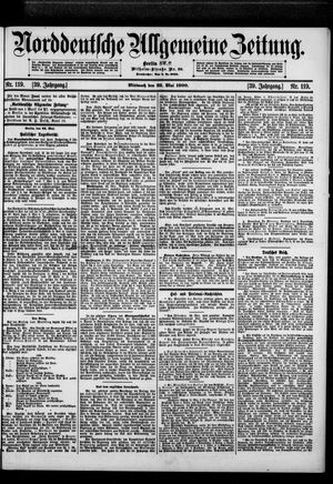 Norddeutsche allgemeine Zeitung on May 23, 1900