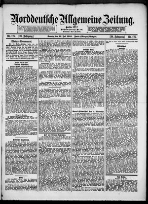 Norddeutsche allgemeine Zeitung vom 29.07.1900