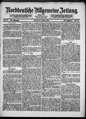 Norddeutsche allgemeine Zeitung vom 01.08.1900
