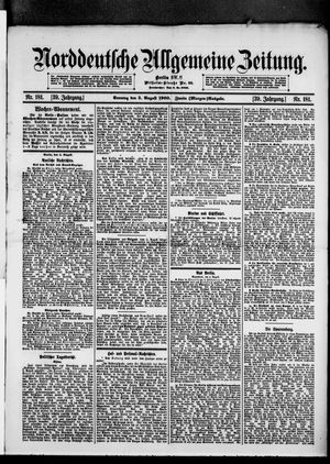 Norddeutsche allgemeine Zeitung on Aug 5, 1900