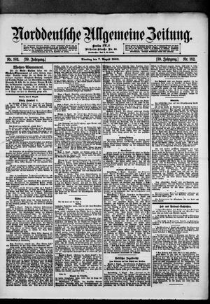 Norddeutsche allgemeine Zeitung vom 07.08.1900