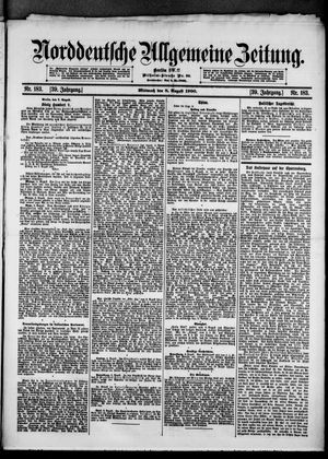 Norddeutsche allgemeine Zeitung on Aug 8, 1900