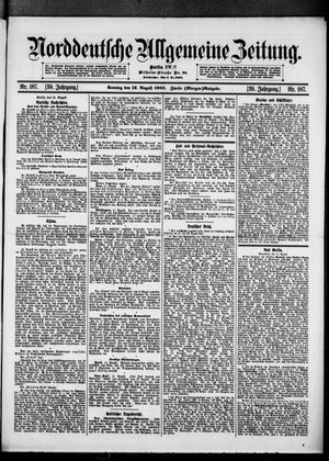 Norddeutsche allgemeine Zeitung vom 12.08.1900