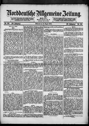 Norddeutsche allgemeine Zeitung vom 15.08.1900