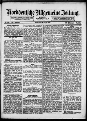 Norddeutsche allgemeine Zeitung vom 19.08.1900