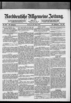 Norddeutsche allgemeine Zeitung vom 28.08.1900