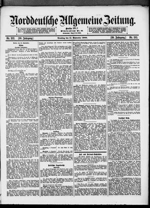 Norddeutsche allgemeine Zeitung vom 11.09.1900