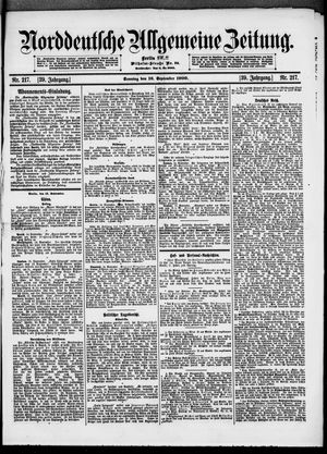 Norddeutsche allgemeine Zeitung vom 16.09.1900