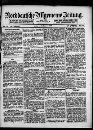 Norddeutsche allgemeine Zeitung vom 21.09.1900