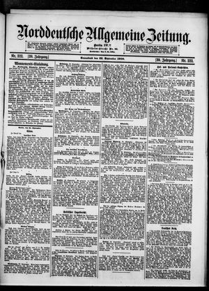 Norddeutsche allgemeine Zeitung vom 22.09.1900