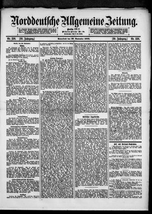 Norddeutsche allgemeine Zeitung on Sep 29, 1900