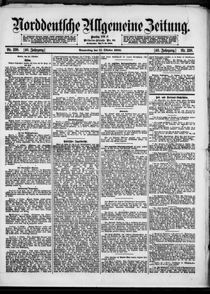 Norddeutsche allgemeine Zeitung vom 11.10.1900