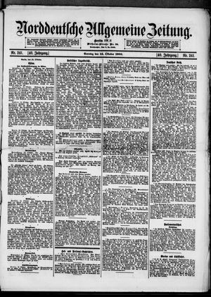 Norddeutsche allgemeine Zeitung vom 14.10.1900