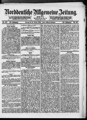 Norddeutsche allgemeine Zeitung vom 21.10.1900