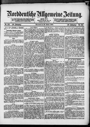 Norddeutsche allgemeine Zeitung vom 27.10.1900
