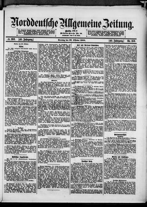 Norddeutsche allgemeine Zeitung on Oct 28, 1900