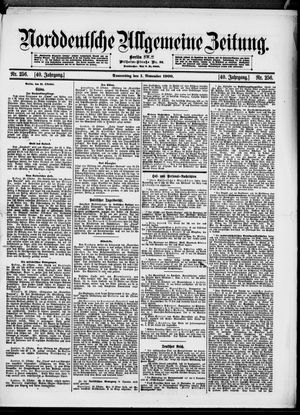 Norddeutsche allgemeine Zeitung vom 01.11.1900