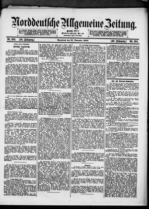 Norddeutsche allgemeine Zeitung vom 10.11.1900