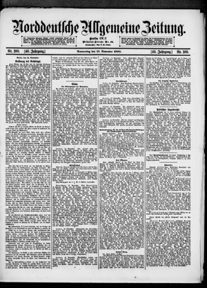 Norddeutsche allgemeine Zeitung vom 15.11.1900