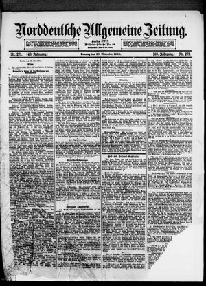 Norddeutsche allgemeine Zeitung vom 18.11.1900