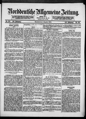 Norddeutsche allgemeine Zeitung on Dec 1, 1900