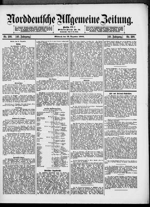 Norddeutsche allgemeine Zeitung vom 12.12.1900