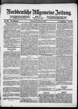 Norddeutsche allgemeine Zeitung vom 15.12.1900