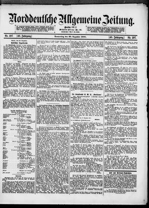 Norddeutsche allgemeine Zeitung vom 20.12.1900