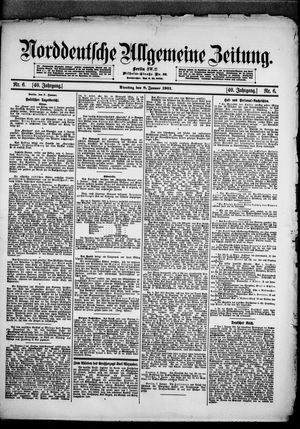 Norddeutsche allgemeine Zeitung vom 08.01.1901