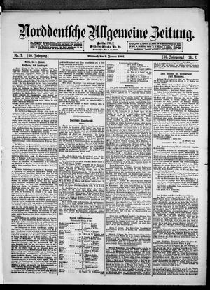 Norddeutsche allgemeine Zeitung vom 09.01.1901