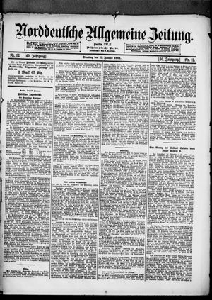 Norddeutsche allgemeine Zeitung vom 15.01.1901