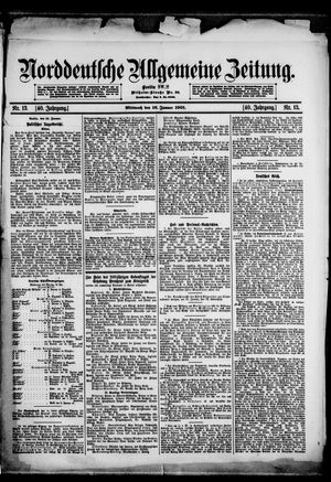 Norddeutsche allgemeine Zeitung vom 16.01.1901