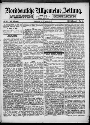Norddeutsche allgemeine Zeitung vom 17.01.1901