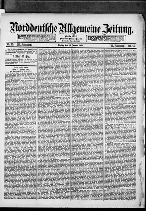 Norddeutsche allgemeine Zeitung vom 18.01.1901