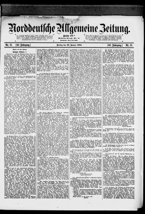 Norddeutsche allgemeine Zeitung vom 25.01.1901