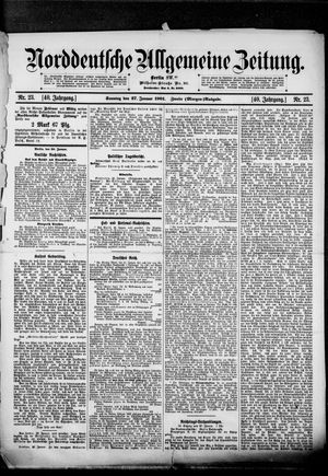 Norddeutsche allgemeine Zeitung vom 27.01.1901